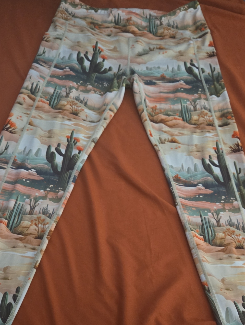 CVG  Desert Cactus Print Leggings - Multicolor